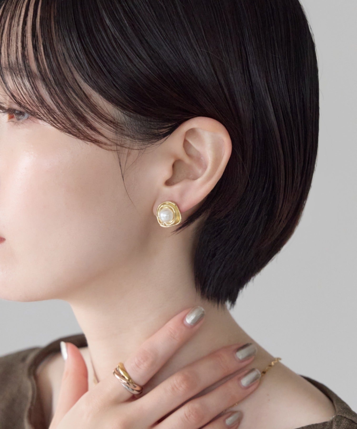 ciite' シーテ イヤリング シリコン付 デザインパール イヤリング