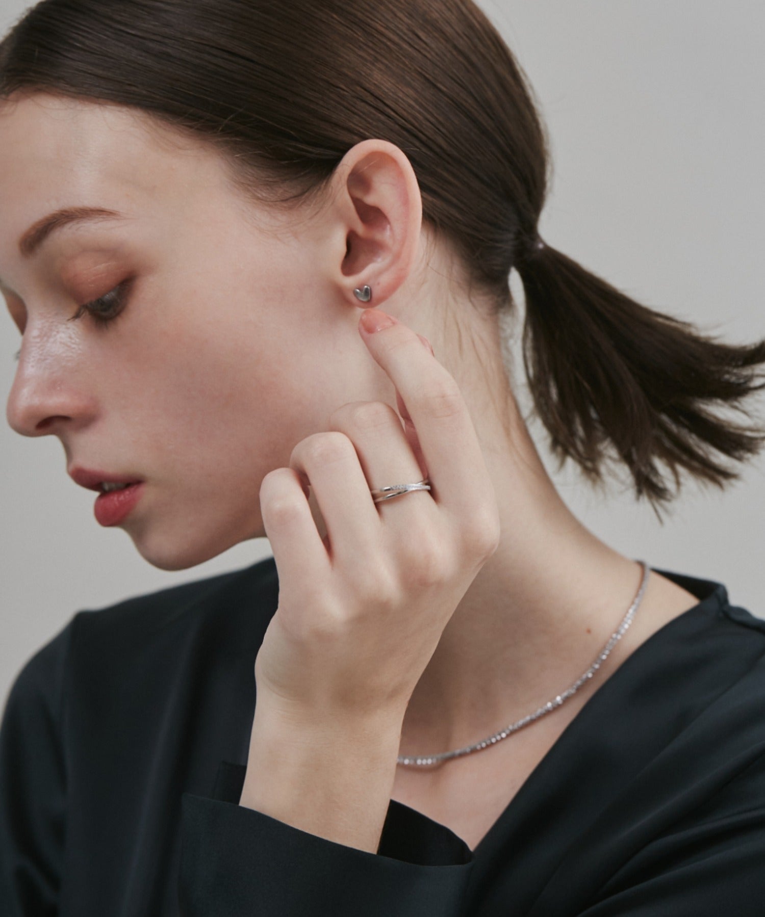 ciite' シーテ リング 【 金属アレルギー対応 】 ビジュークロスリング サージカルステンレス