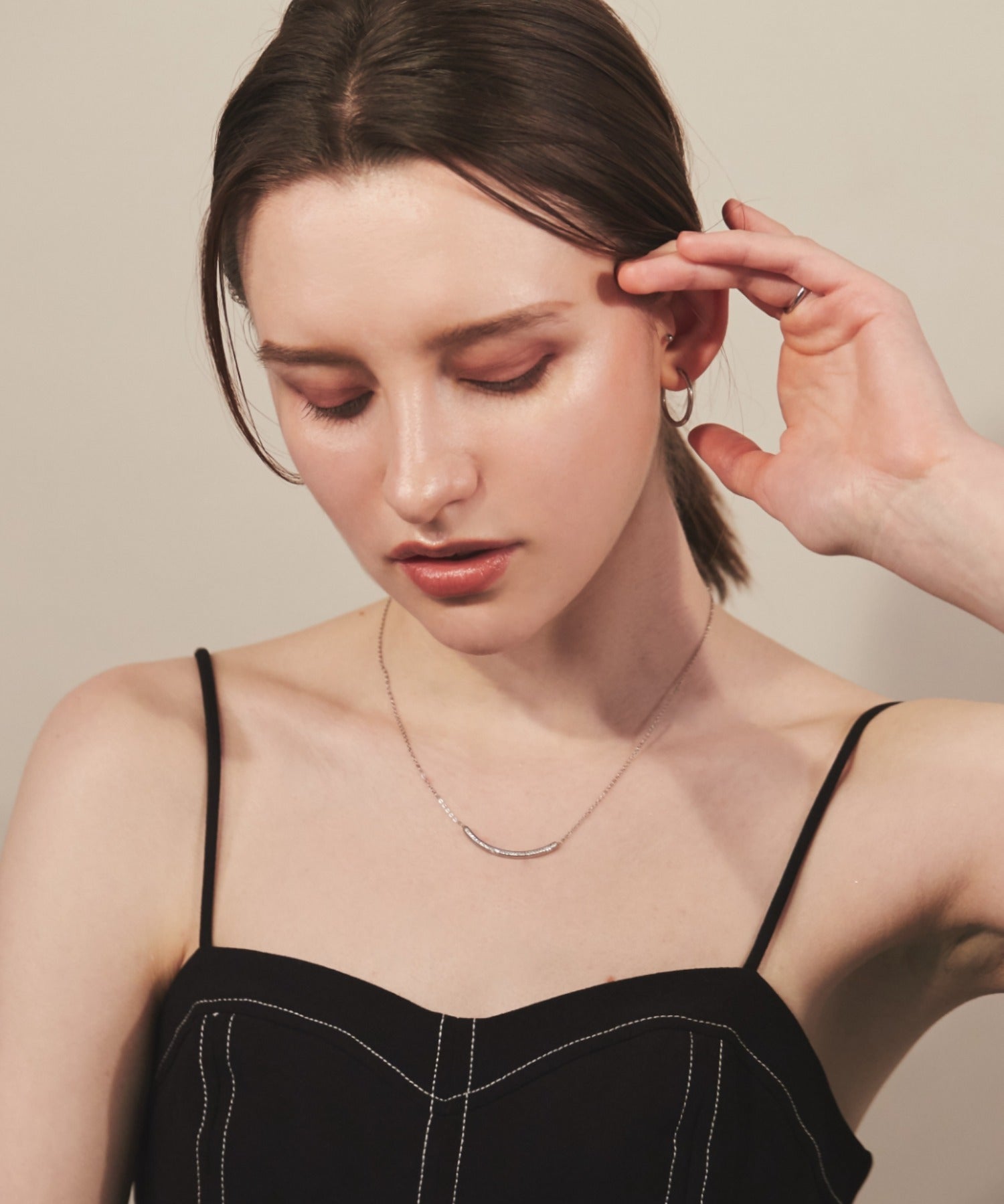 ciite' シーテ ネックレス 【 金属アレルギー対応 】 ビジューモチーフネックレス サージカルステンレス