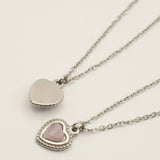 ciite' シーテ ネックレス 【 金属アレルギー対応 】 パステルカラー ハートネックレス サージカルステンレス