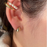 ciite' シーテ イヤーカフ 【 金属アレルギー対応 】ミニパールイヤーカフ サージカルステンレス