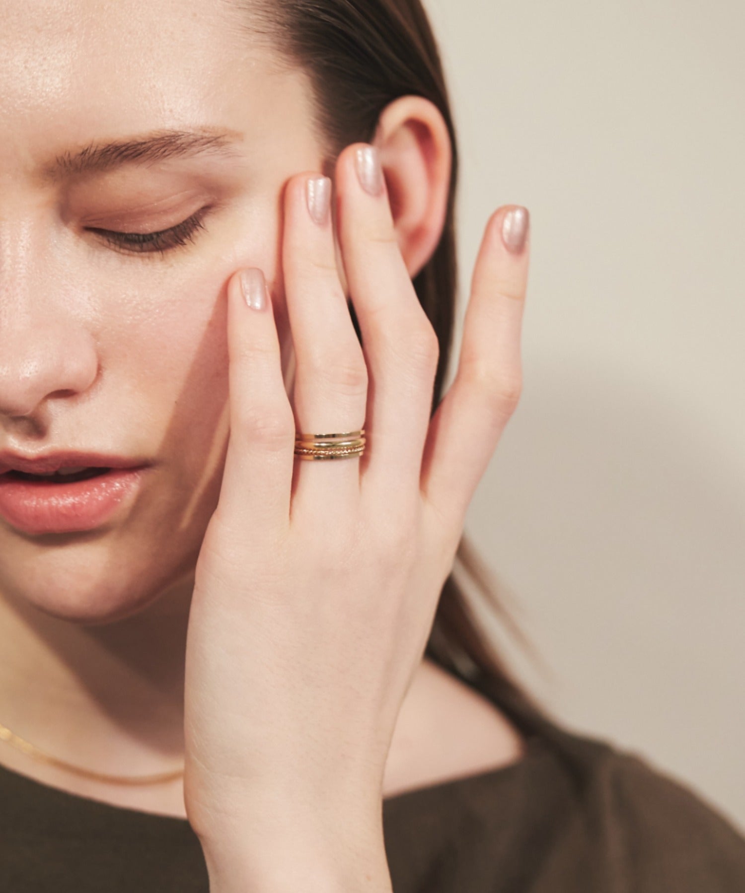 ciite' シーテ リング 【 金属アレルギー対応 】シンプルリング 4個セット サージカルステンレス