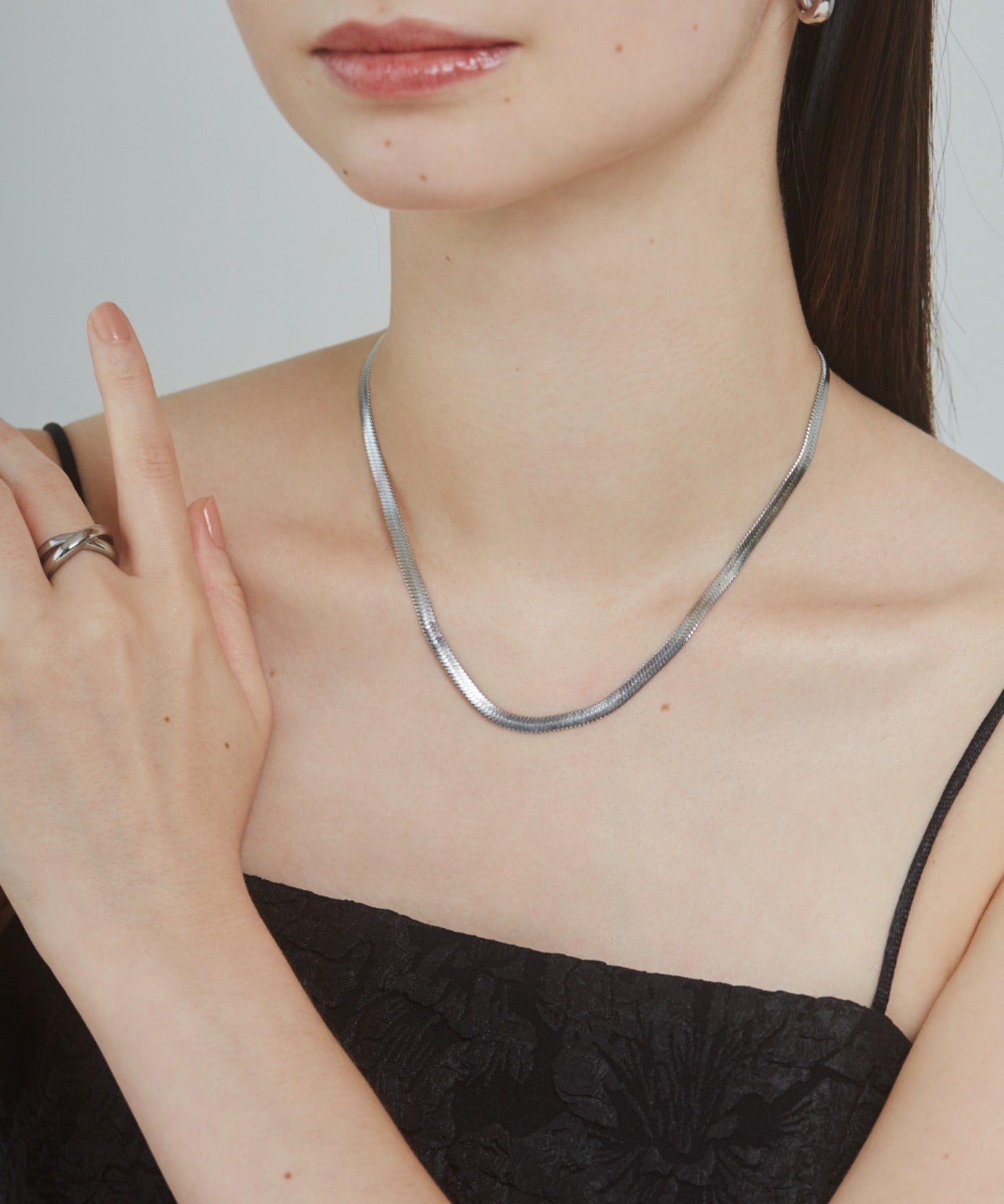 ciite' シーテ ネックレス 【 金属アレルギー対応 】 4mm スネークチェーンネックレス サージカルステンレス