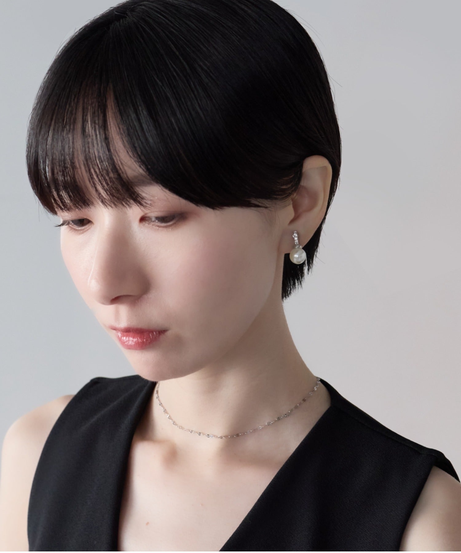 ciite' シーテ イヤリング シリコン付 デザインビジュー パール イヤリング