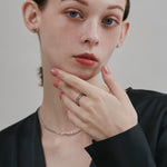 ciite' シーテ リング 【 金属アレルギー対応 】 ビジューダブルリング サージカルステンレス