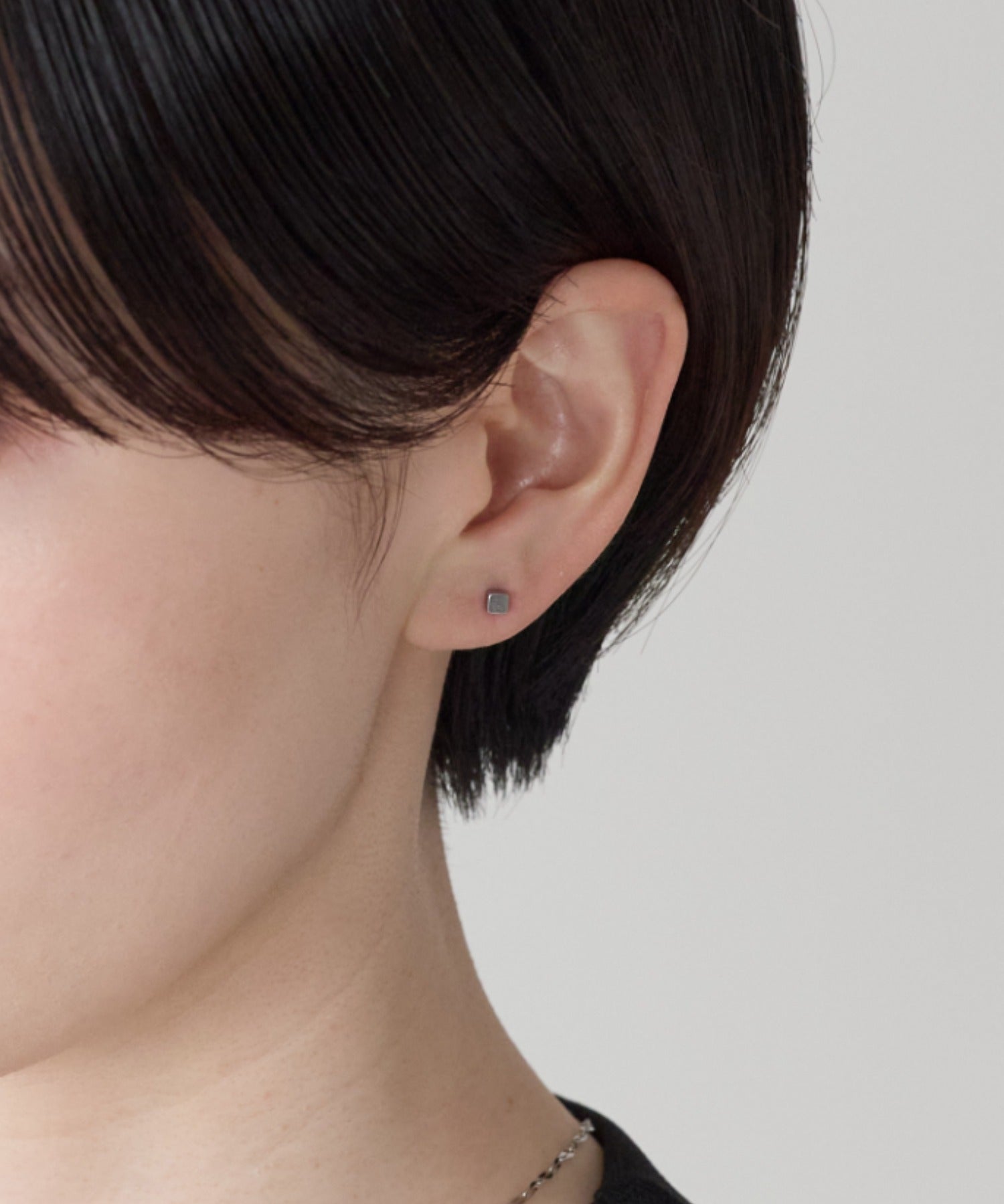 ciite' シーテ ピアス（両耳用） 【金属アレルギー対応】シンプルスクエア ピアス