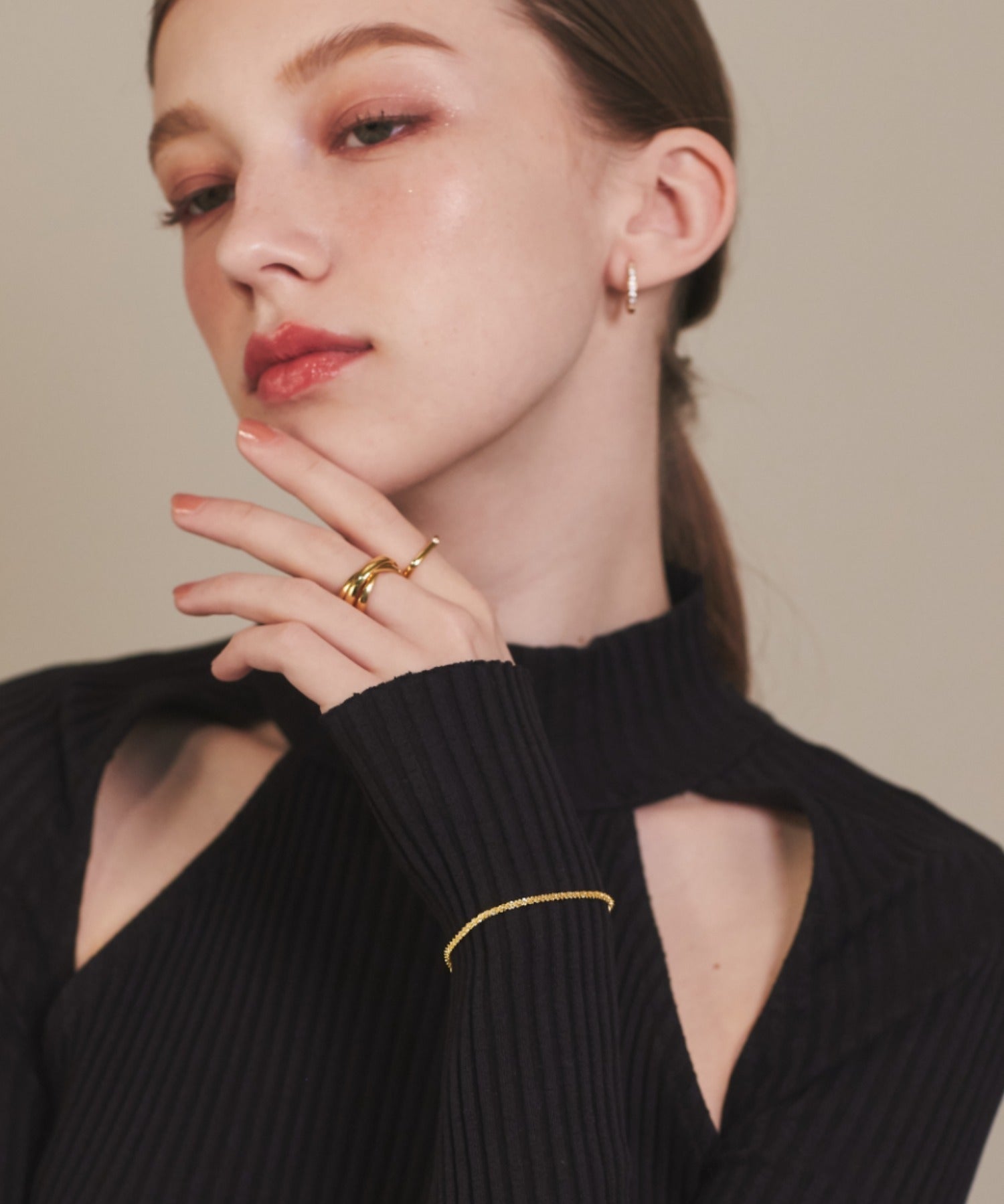 ciite' シーテ ブレスレット 【 金属アレルギー対応 】 グリッターチェーンブレスレット サージカルステンレス