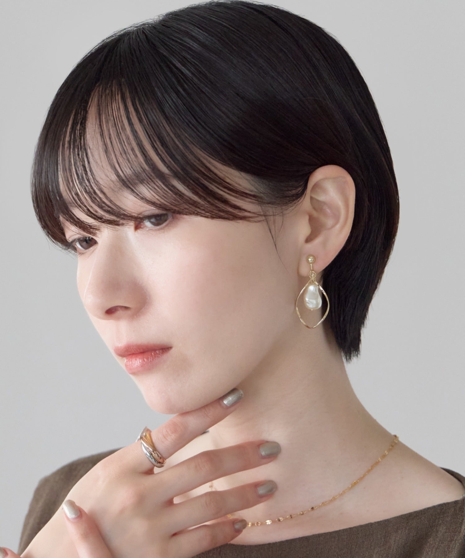 ciite' シーテ イヤリング シリコン付 デザインパール イヤリング