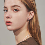 ciite' シーテ ピアス（両耳用） 【 金属アレルギー対応 】 ノットチェーンピアス サージカルステンレス (両耳用)