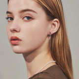 ciite' シーテ ピアス（両耳用） 【 金属アレルギー対応 】 ノットチェーンピアス サージカルステンレス (両耳用)