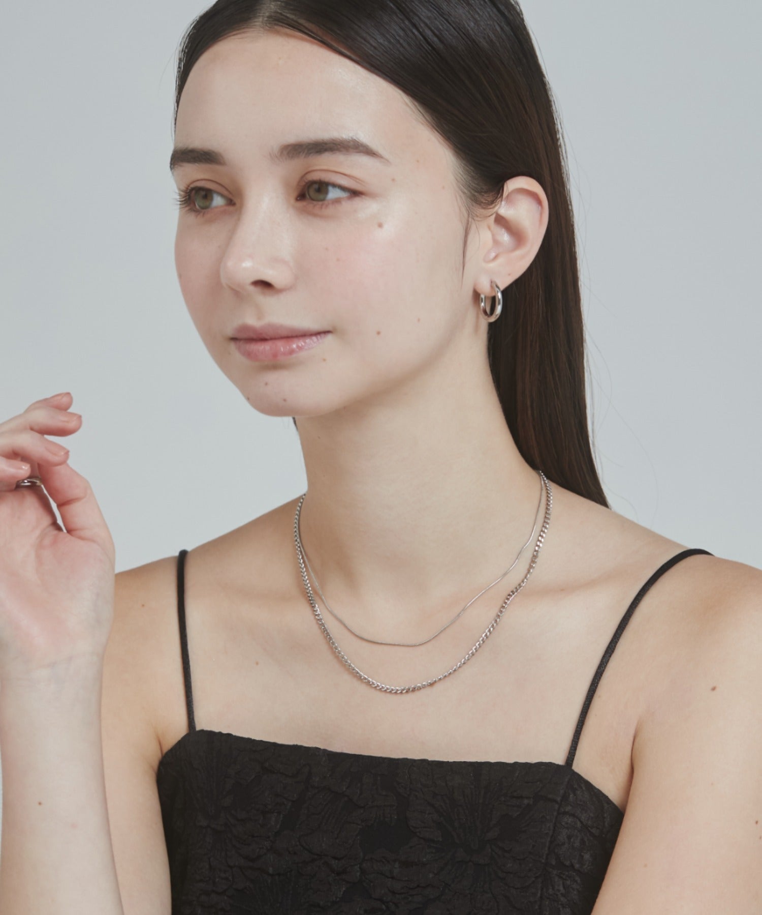 ciite' シーテ ネックレス 【 金属アレルギー対応 】 チェーンネックレス 2セット サージカルステンレス （38～43cm, 40～45cm）