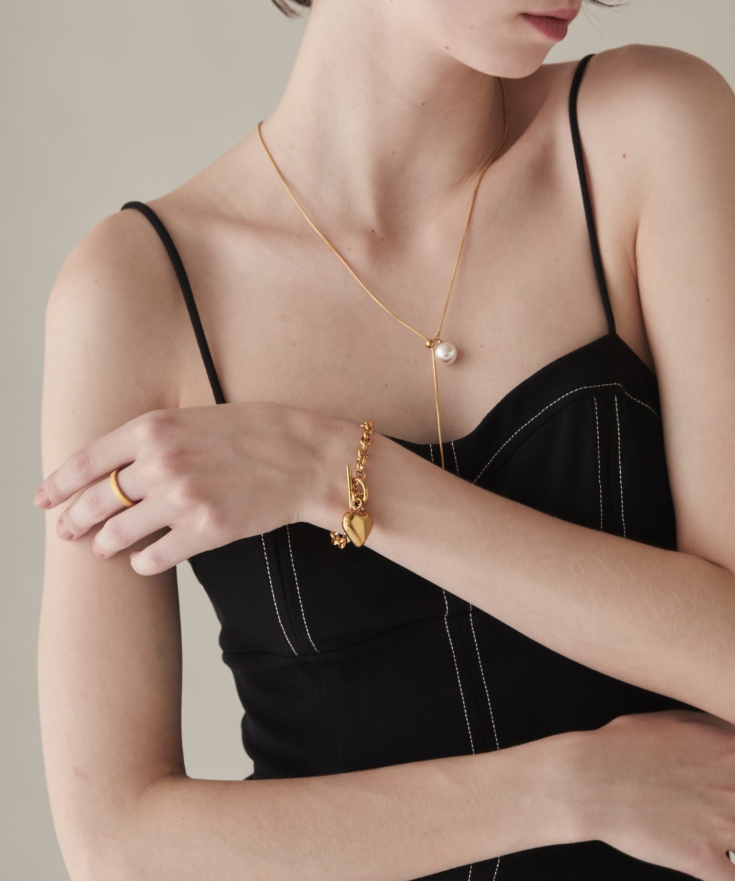 ciite' シーテ ブレスレット 【 金属アレルギー対応 】 ハートペンダント ブレスレット サージカルステンレス