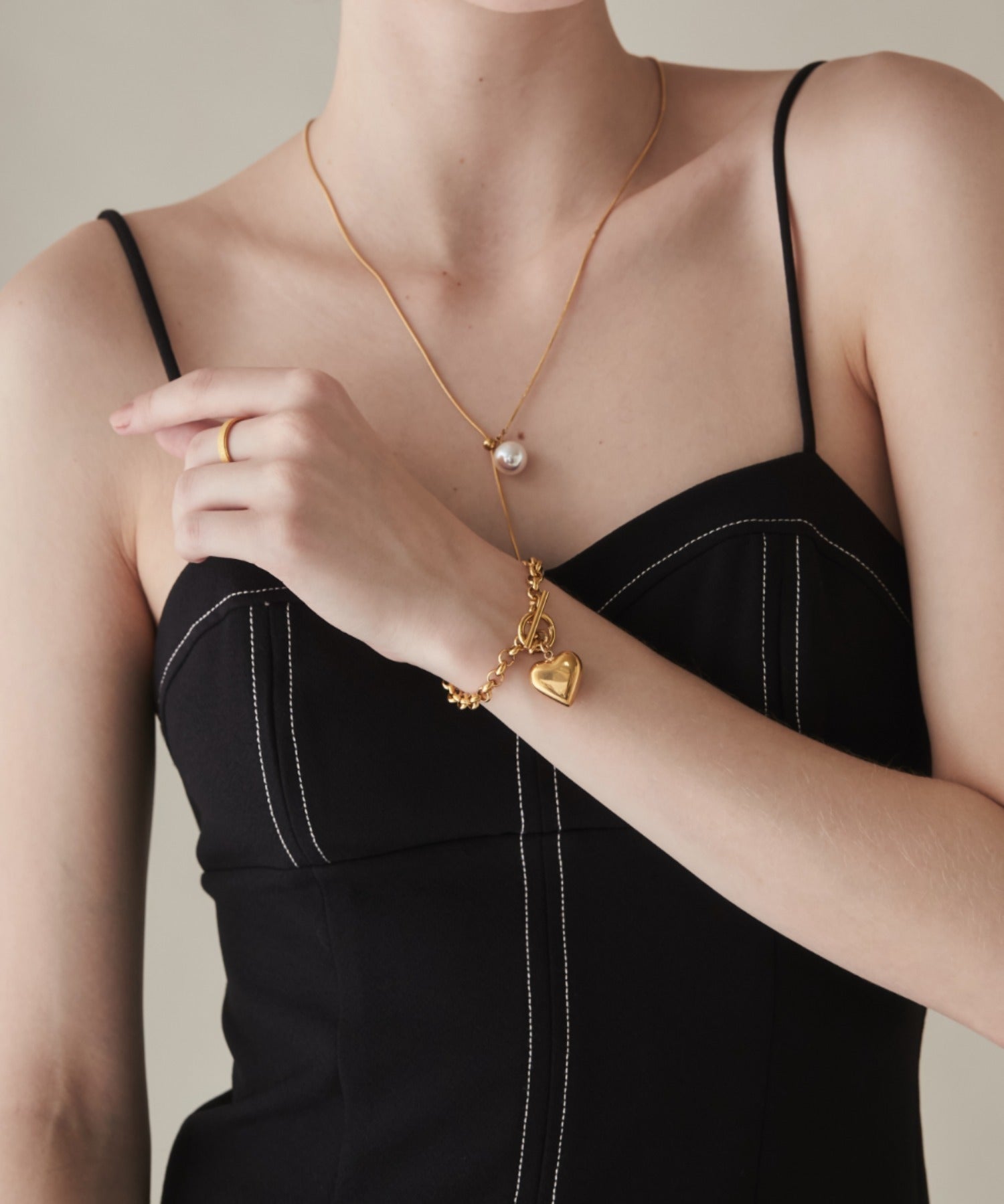 ciite' シーテ ブレスレット 【 金属アレルギー対応 】 ハートペンダント ブレスレット サージカルステンレス