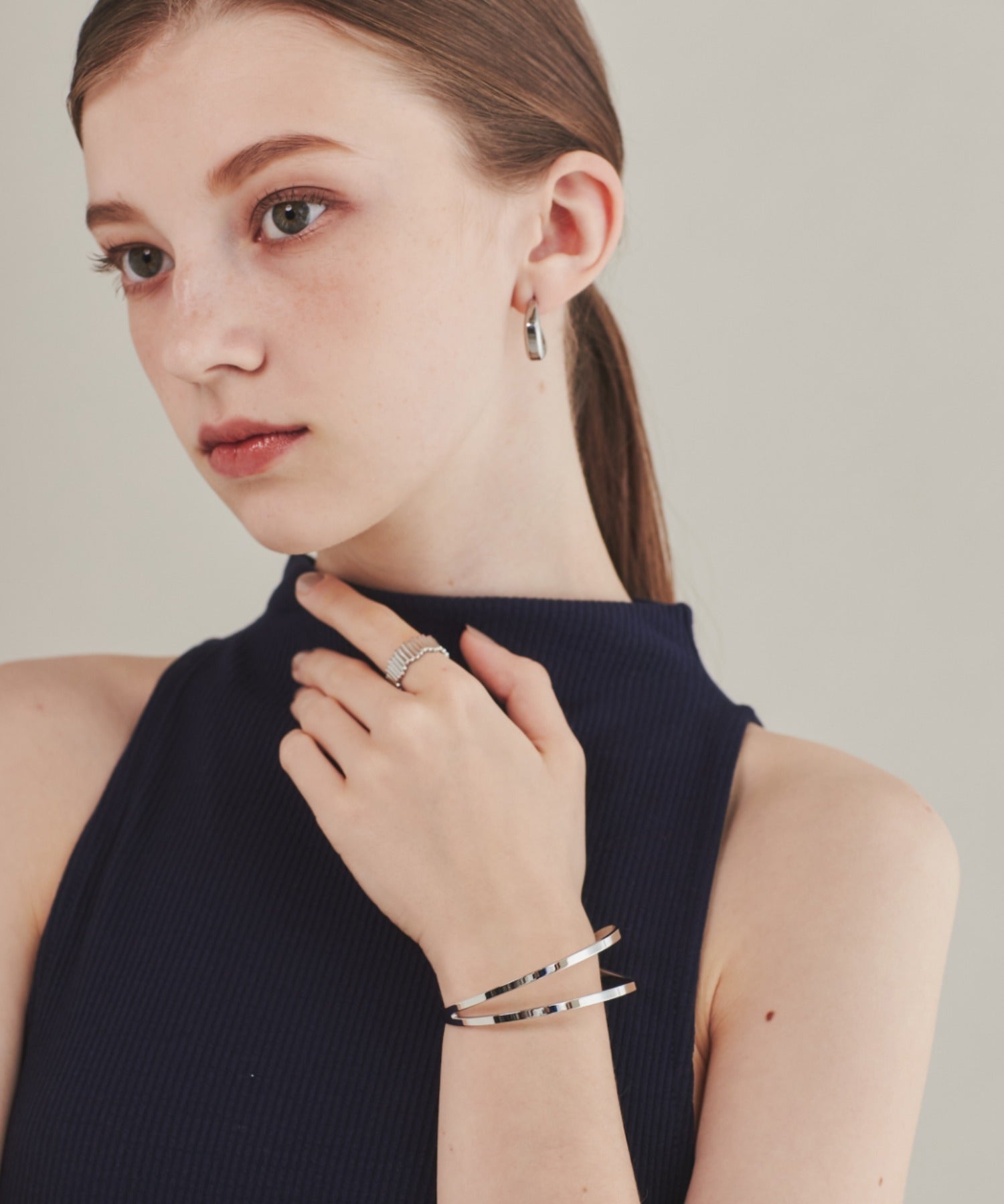 ciite' シーテ ブレスレット 【 金属アレルギー対応 】 2ラインバングル / ブレスレット サージカルステンレス