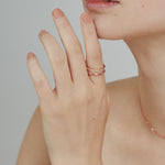 ciite' シーテ リング 【 金属アレルギー対応 】 ビジューダブルリング サージカルステンレス