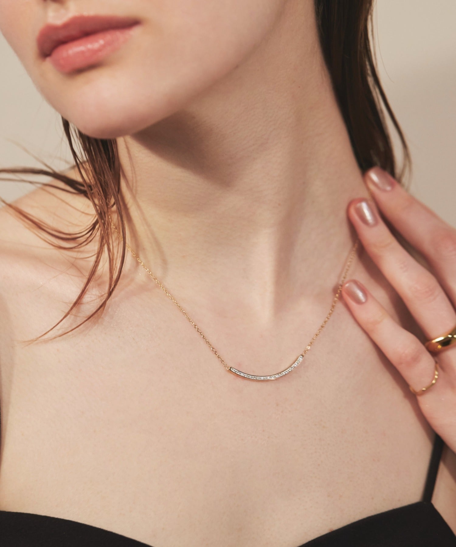 ciite' シーテ ネックレス 【 金属アレルギー対応 】 ビジューモチーフネックレス サージカルステンレス