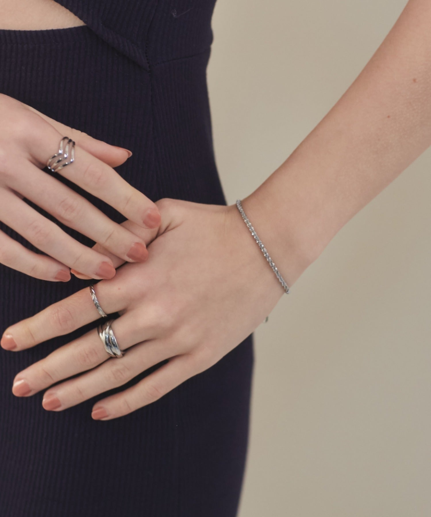 ciite' シーテ ブレスレット 【 金属アレルギー対応 】 グリッターチェーンブレスレット サージカルステンレス