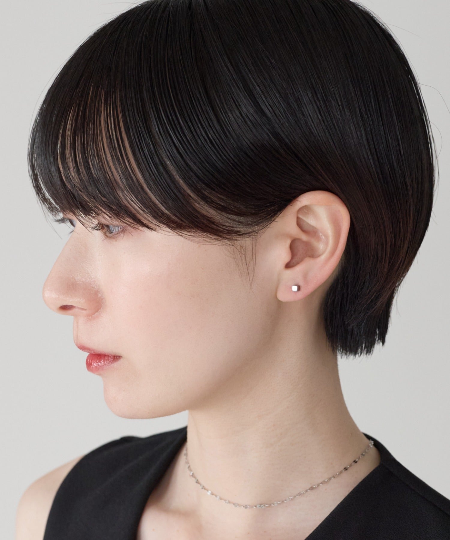 ciite' シーテ ピアス（両耳用） 【金属アレルギー対応】シンプルスクエア ピアス