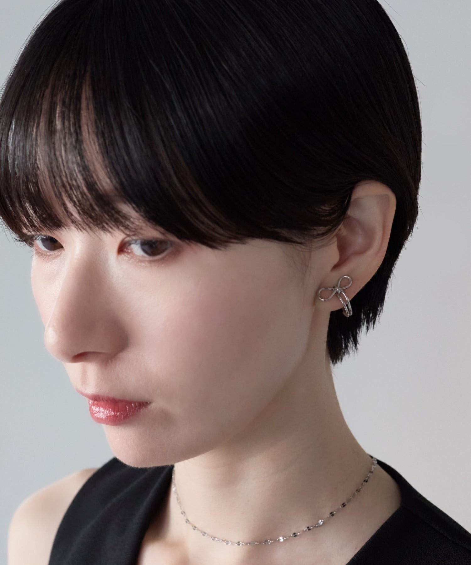 ciite' シーテ イヤリング シリコン付 リボンデザイン イヤリング