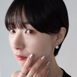 ciite' シーテ イヤリング シリコン付 デザインビジュー パール イヤリング