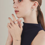 ciite' シーテ ブレスレット 【 金属アレルギー対応 】 クロスビジューブレスレット サージカルステンレス