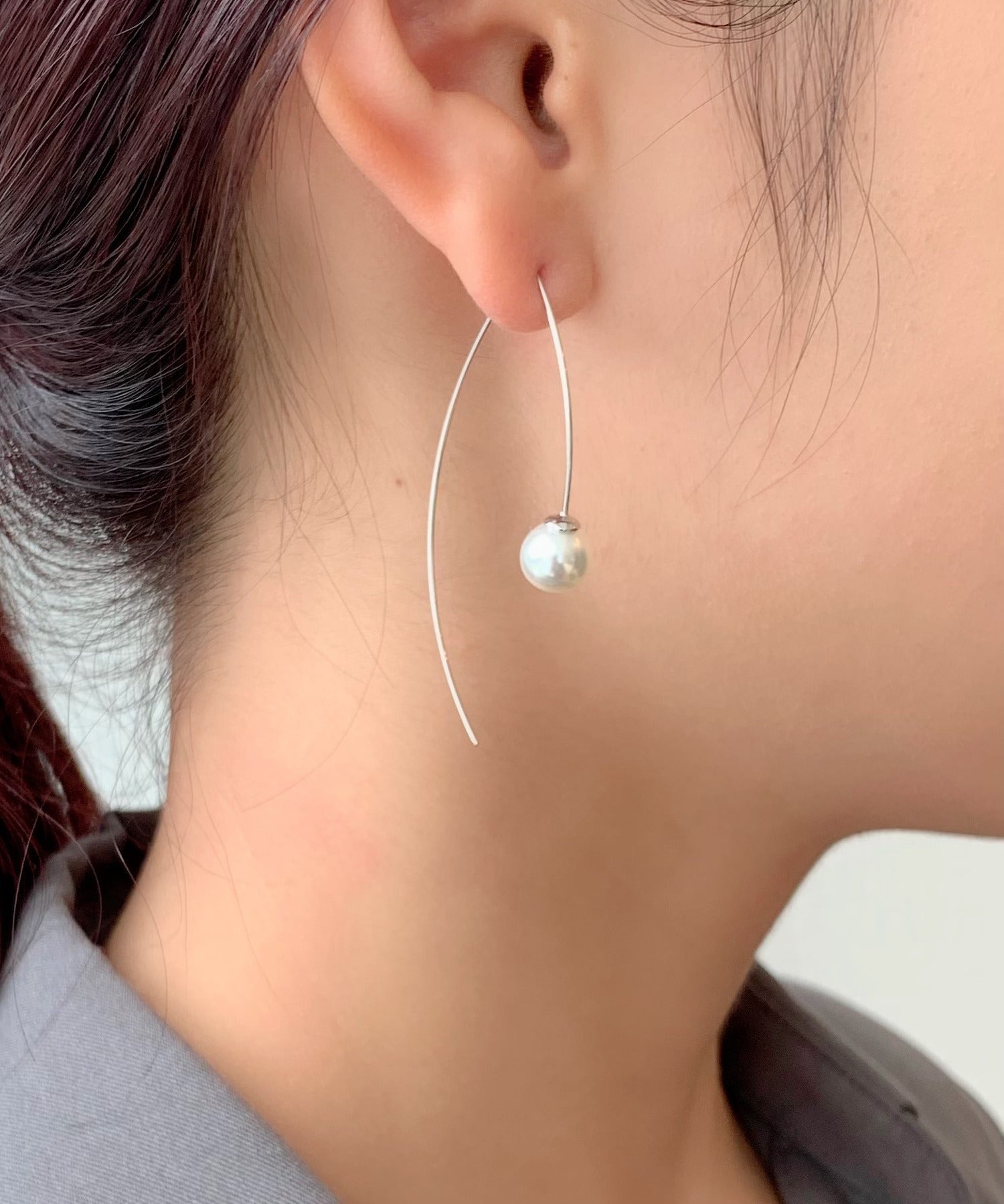 ciite' シーテ ピアス（両耳用） パールフックピアス (両耳用)