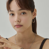 ciite' シーテ ピアス（両耳用） 【 金属アレルギー対応 】オーバルフープピアス サージカルステンレス（両耳用）