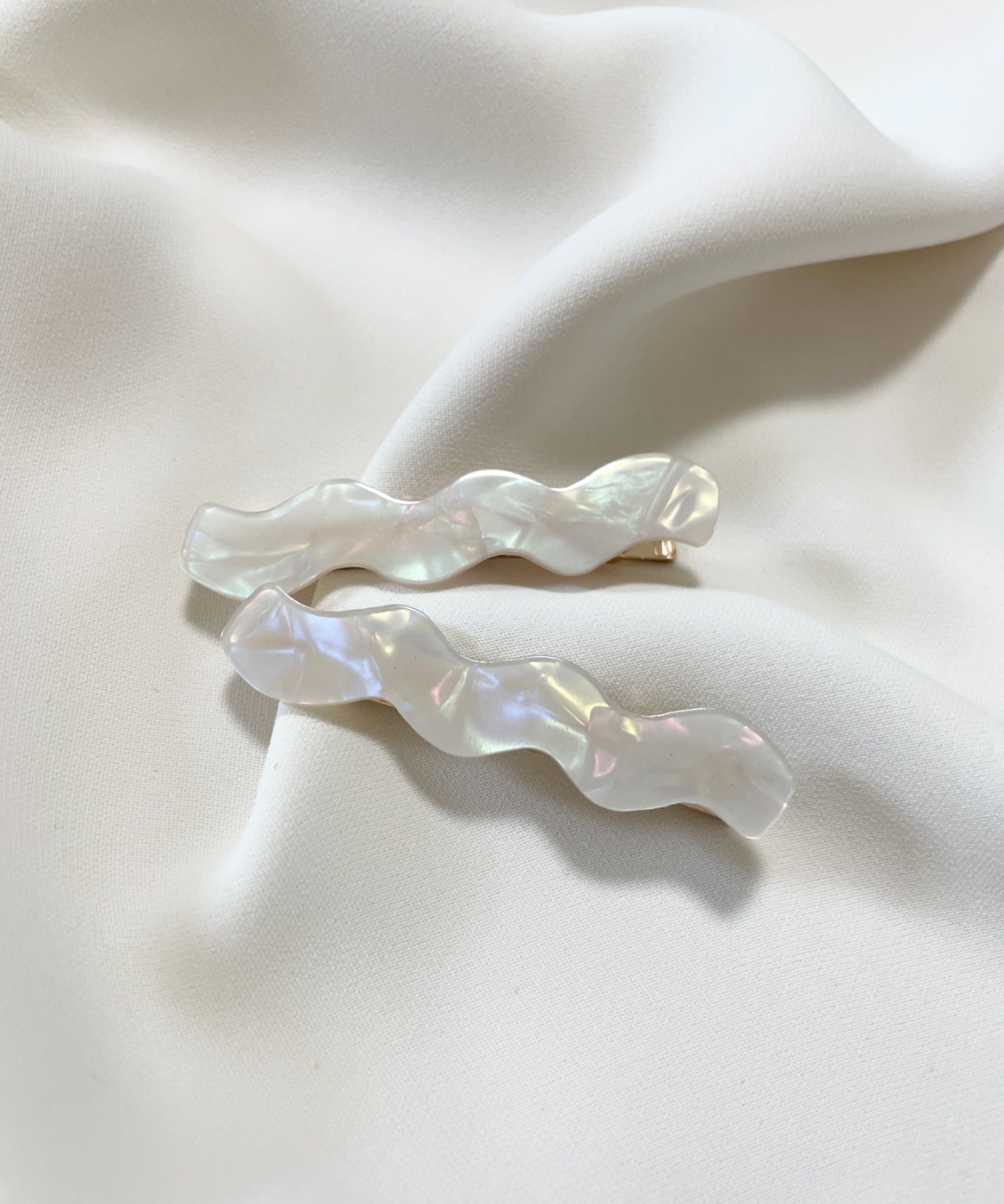 ciite' シーテ ヘアアクセサリー ウェーブデザインヘアピン 2個セット