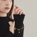 ciite' シーテ ブレスレット 【 金属アレルギー対応 】 ハートビジュー シンプルブレスレット / バングル サージカルステンレス