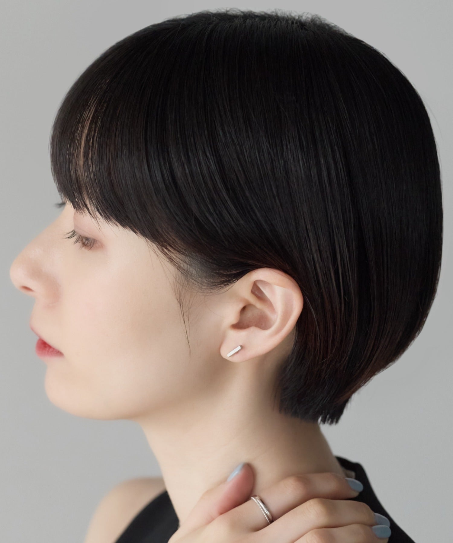 ciite' シーテ ピアス（両耳用） 【金属アレルギー対応】レクタングルバー ピアス