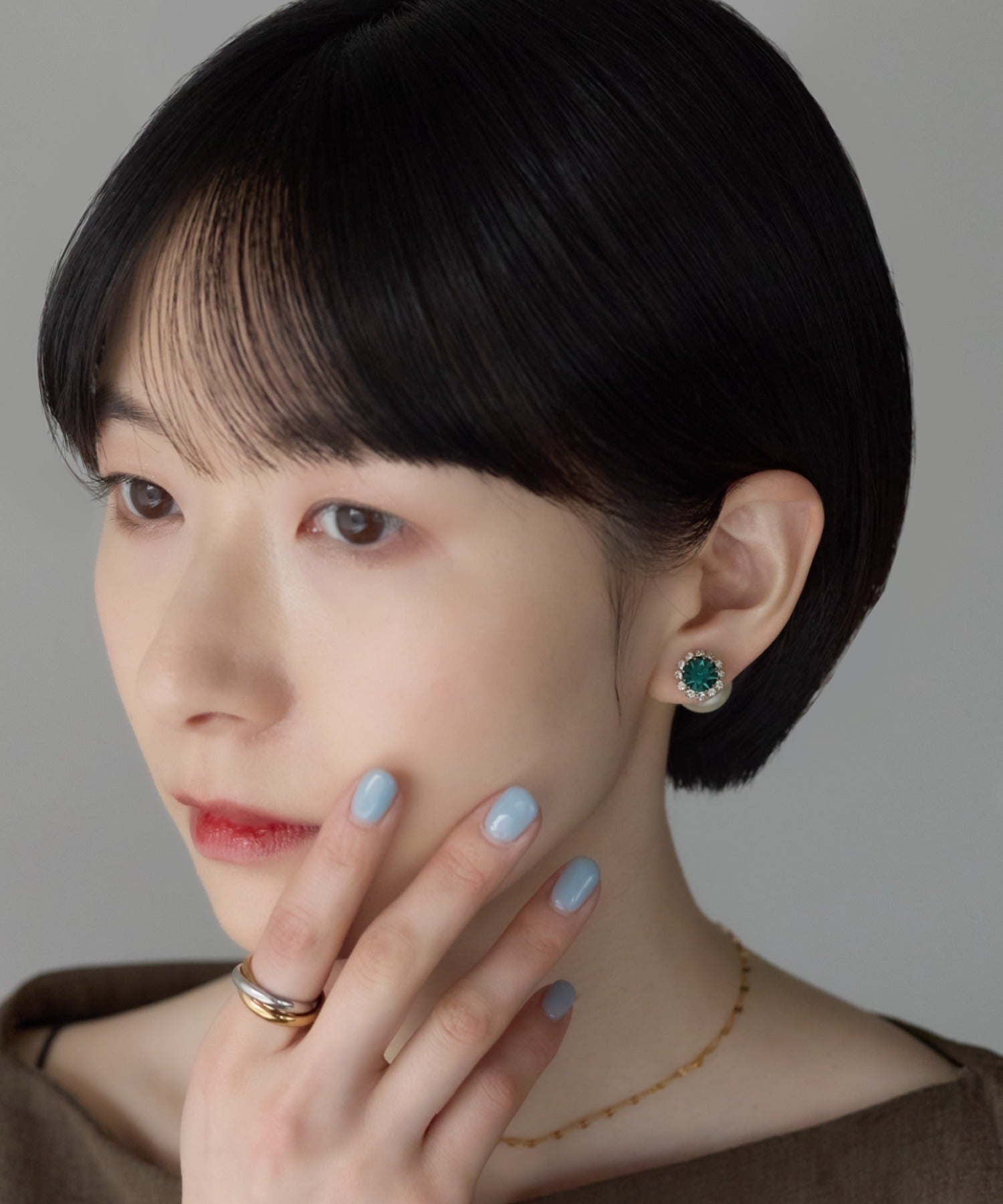 ciite' シーテ ピアス（両耳用） ビジューパールピアス
