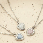 ciite' シーテ ネックレス 【 金属アレルギー対応 】 パステルカラー ハートネックレス サージカルステンレス