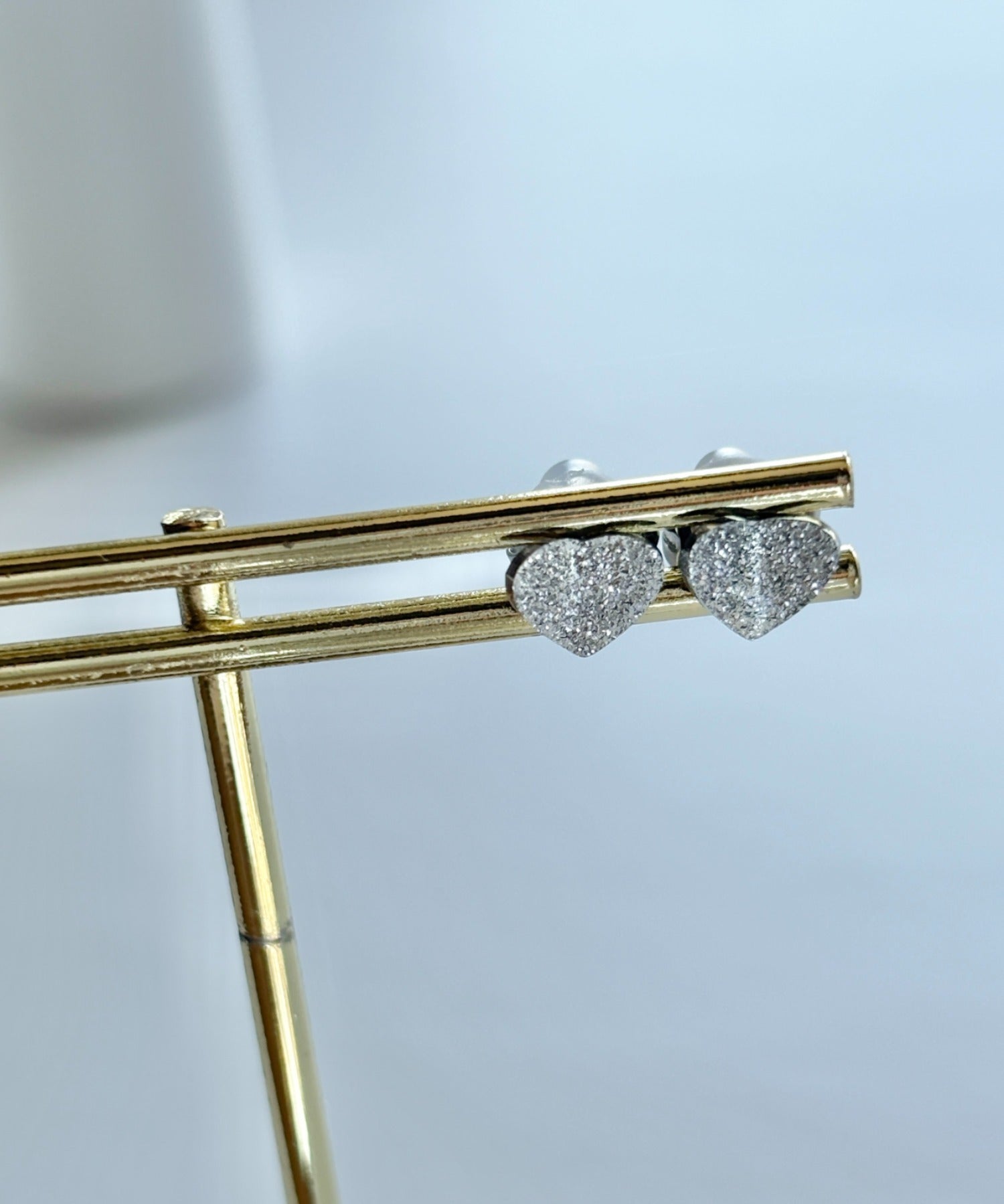ciite' シーテ ピアス（両耳用） 【 金属アレルギー対応 】グリッターハートピアス サージカルステンレス（両耳用）
