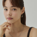 ciite' シーテ ピアス（両耳用） 【 金属アレルギー対応 】オーバルフープピアス サージカルステンレス（両耳用）