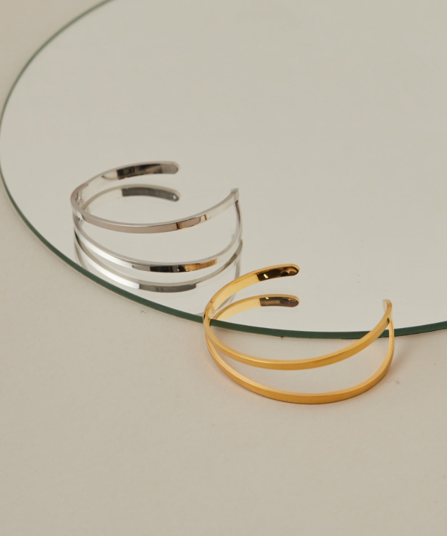 ciite' シーテ ブレスレット 【 金属アレルギー対応 】 2ラインバングル / ブレスレット サージカルステンレス