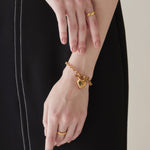 ciite' シーテ ブレスレット 【 金属アレルギー対応 】 ハートペンダント ブレスレット サージカルステンレス