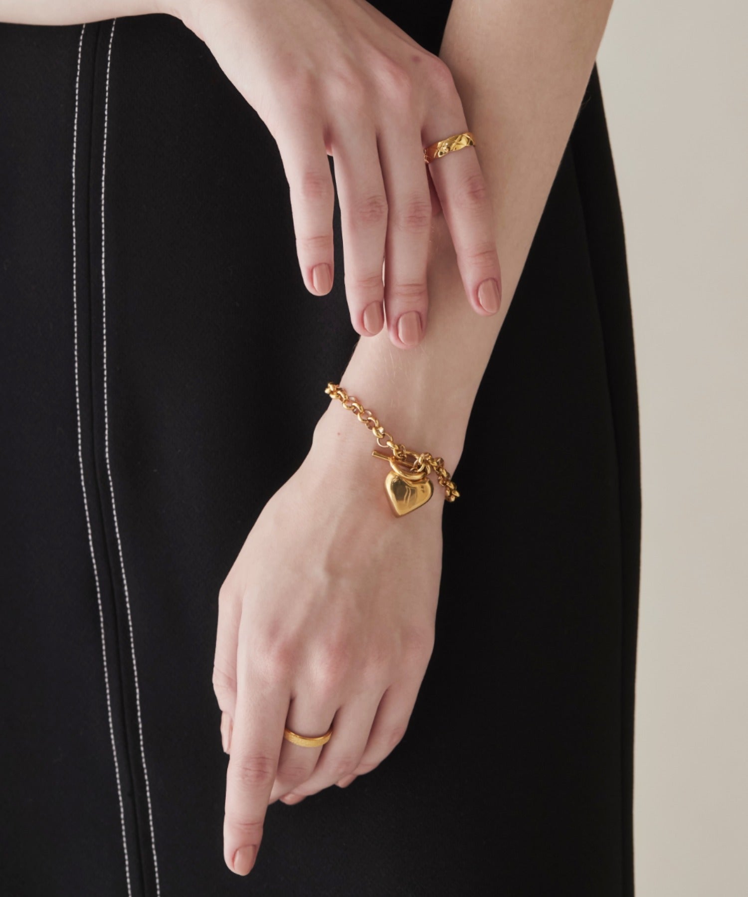 ciite' シーテ ブレスレット 【 金属アレルギー対応 】 ハートペンダント ブレスレット サージカルステンレス