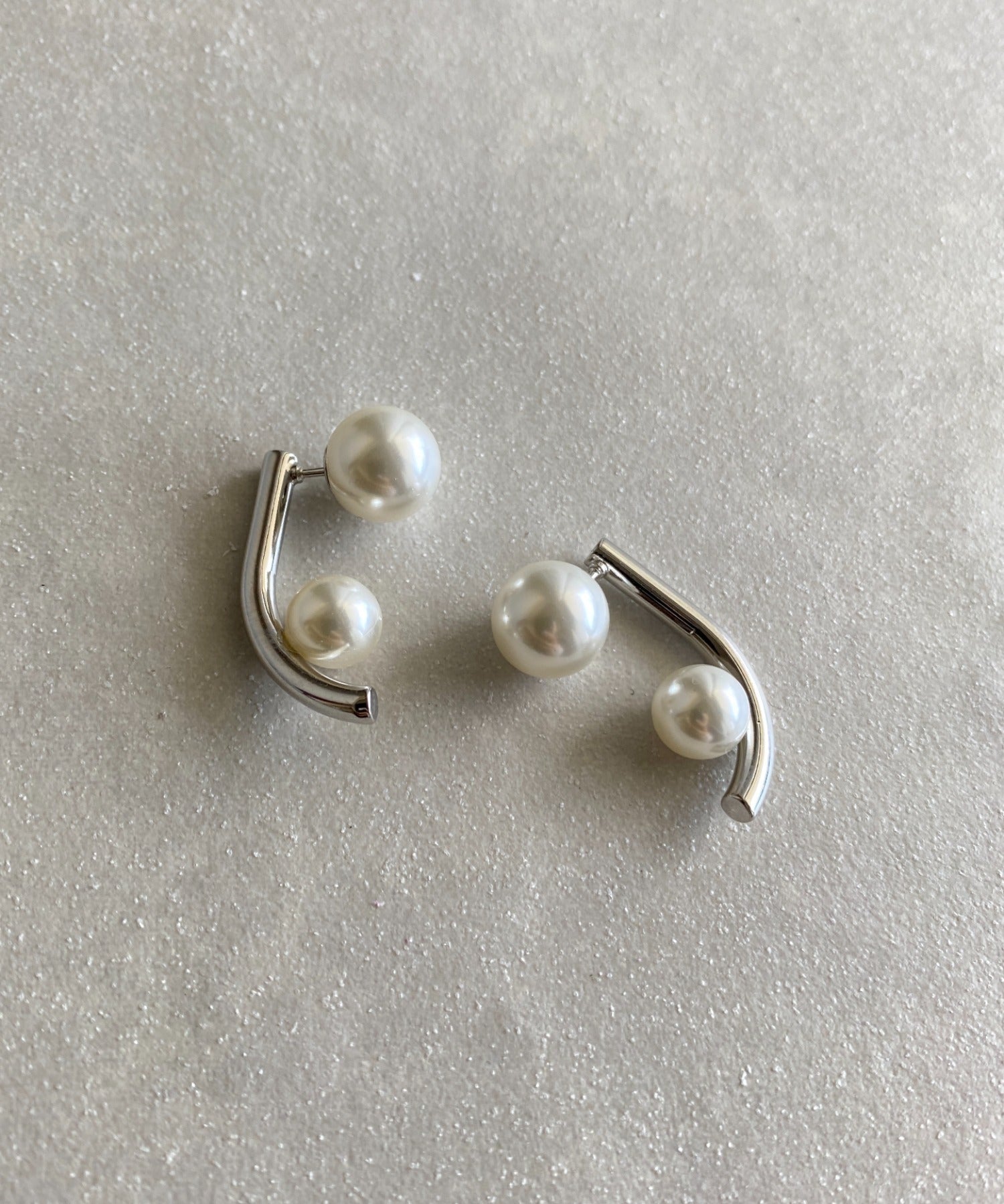 ciite' シーテ ピアス（両耳用） 【 金属アレルギー対応 】パールキャッチ デザインピアス サージカルステンレス