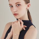 ciite' シーテ ブレスレット 【 金属アレルギー対応 】 クロスビジューブレスレット サージカルステンレス