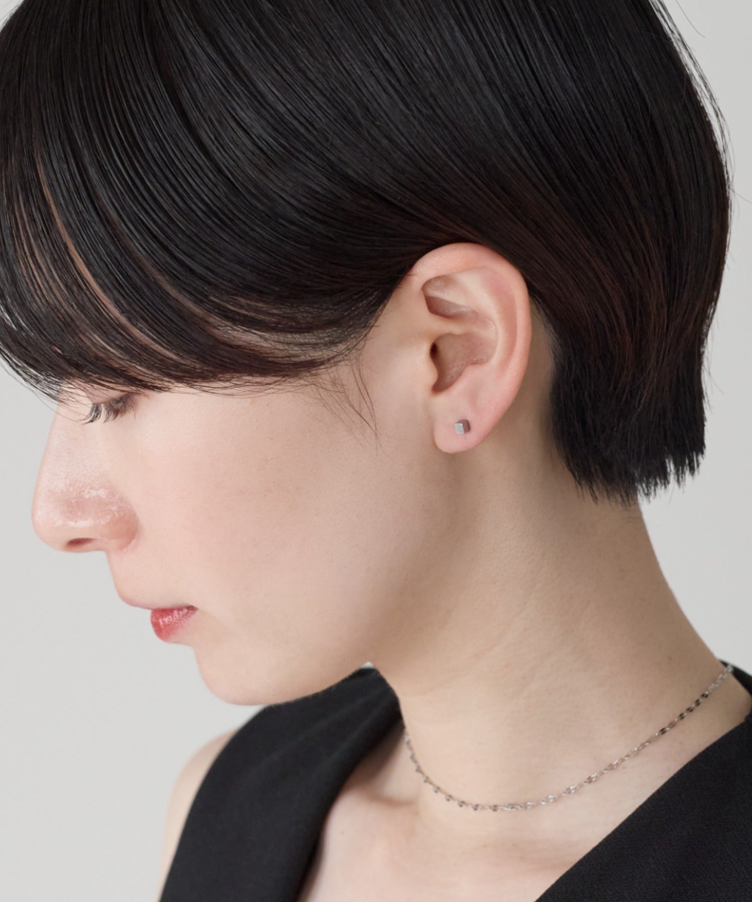 ciite' シーテ ピアス（両耳用） 【金属アレルギー対応】シンプルスクエア ピアス