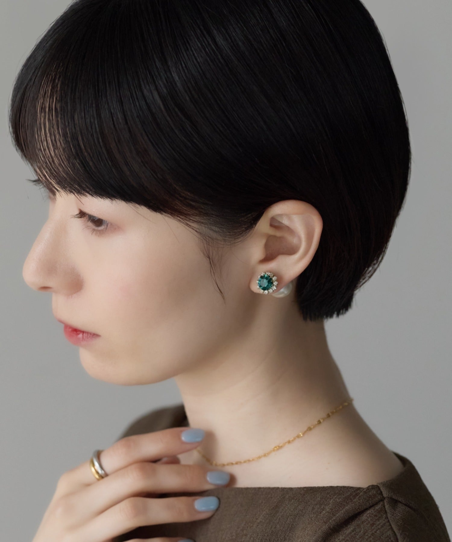 ciite' シーテ ピアス（両耳用） ビジューパールピアス