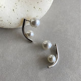 ciite' シーテ ピアス（両耳用） 【 金属アレルギー対応 】パールキャッチ デザインピアス サージカルステンレス