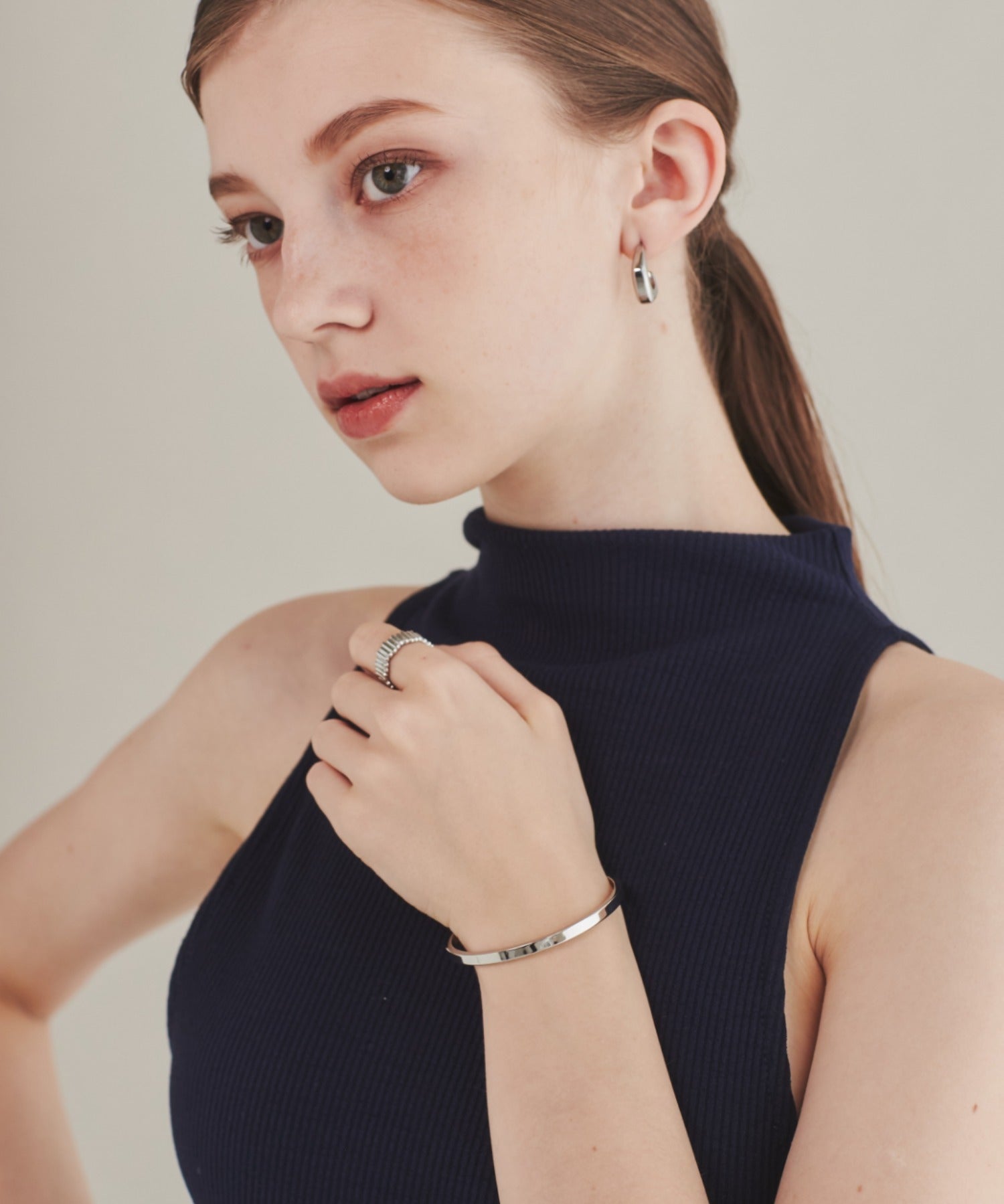 ciite' シーテ ブレスレット 【 金属アレルギー対応 】 ハートビジュー シンプルブレスレット / バングル サージカルステンレス