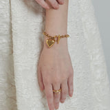 ciite' シーテ ブレスレット 【 金属アレルギー対応 】 ハートペンダント ブレスレット サージカルステンレス