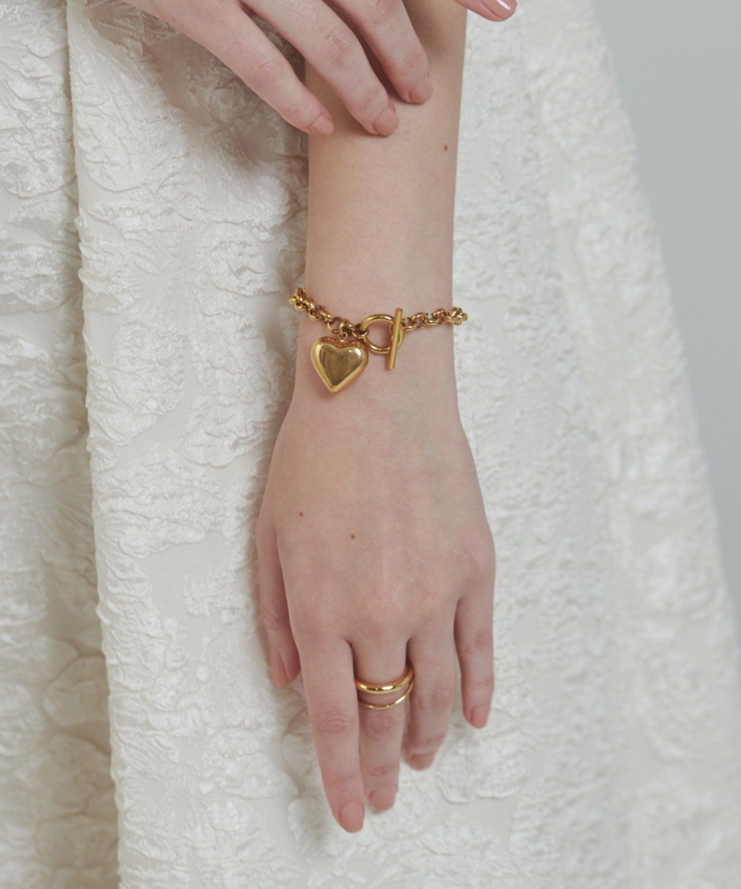 ciite' シーテ ブレスレット 【 金属アレルギー対応 】 ハートペンダント ブレスレット サージカルステンレス