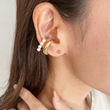 ciite' シーテ イヤーカフ 【 金属アレルギー対応 】ミニパールイヤーカフ サージカルステンレス