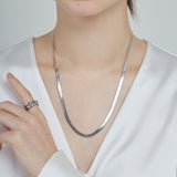 ciite' シーテ ネックレス 【 金属アレルギー対応 】 4mm スネークチェーンネックレス サージカルステンレス