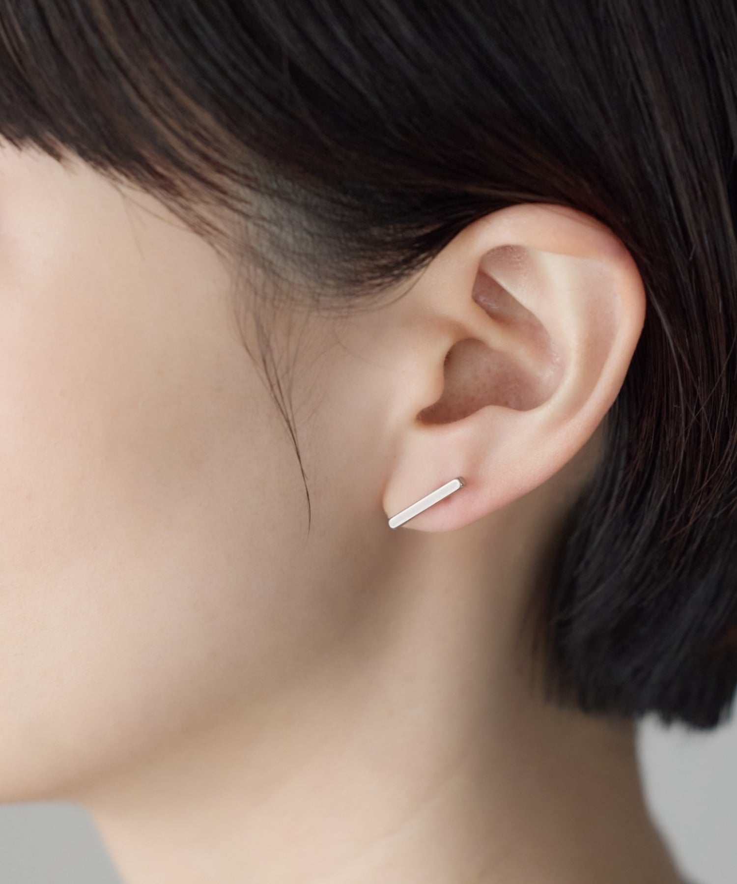 ciite' シーテ ピアス（両耳用） 【金属アレルギー対応】レクタングルバー ピアス