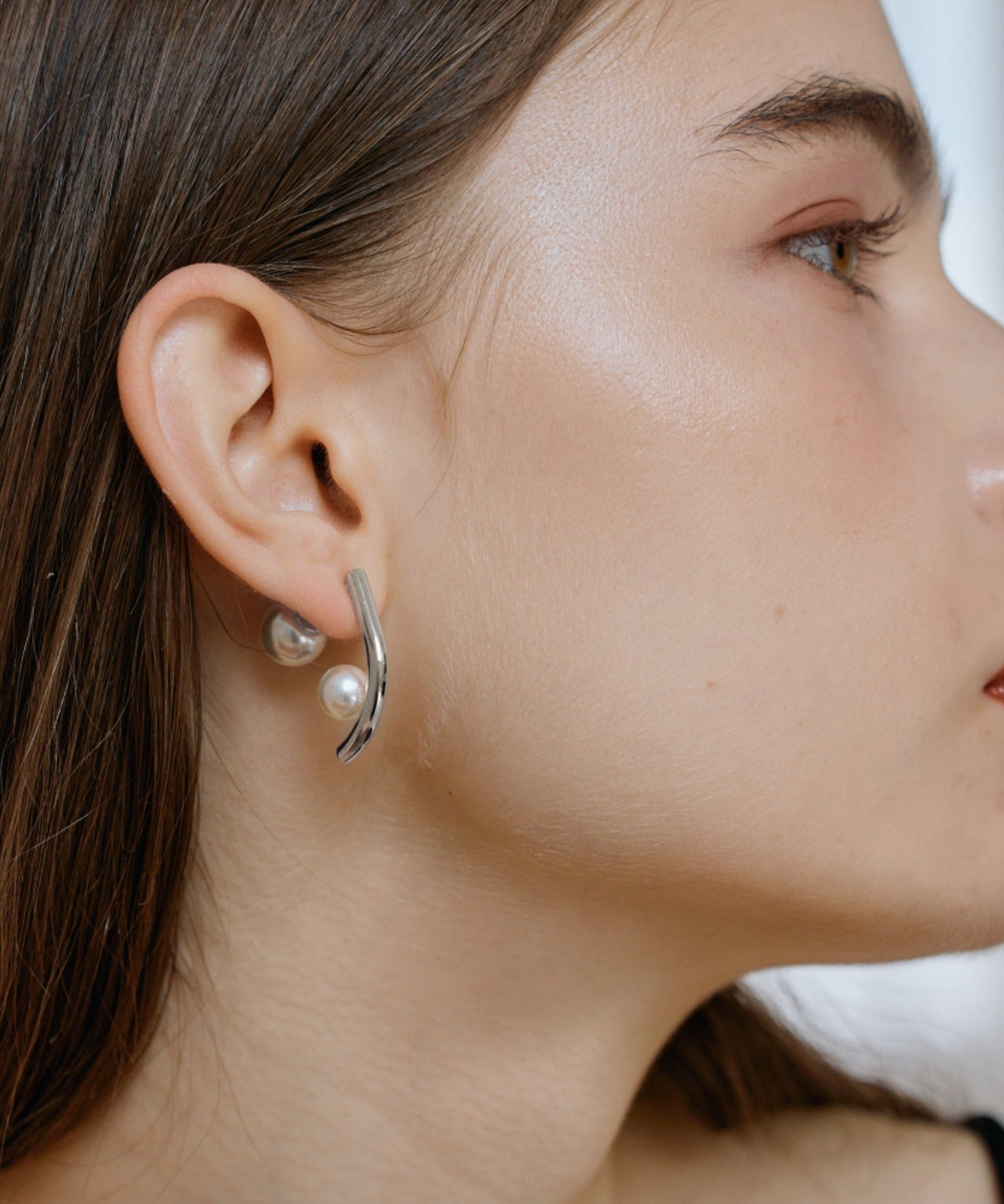 ciite' シーテ ピアス（両耳用） 【 金属アレルギー対応 】パールキャッチ デザインピアス サージカルステンレス