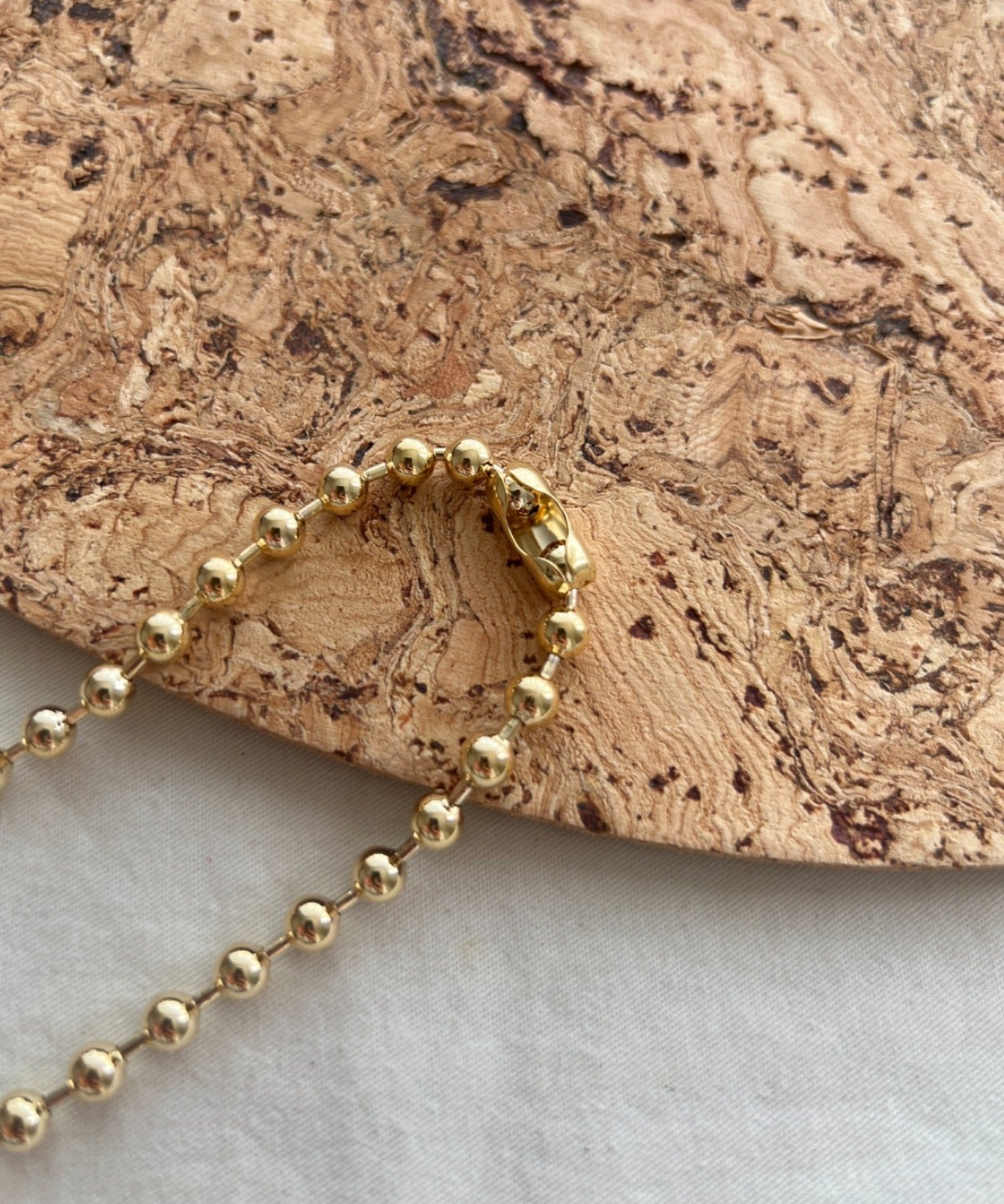 ciite' シーテ ネックレス ぷっくりメタルハート ＆ ボールチェーンネックレス